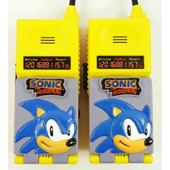 Rare Sonic the Hedgehog Flip Phone Walkie Talkies 1993 Sega Vintage Toy WORKS - Picture 11 of 15